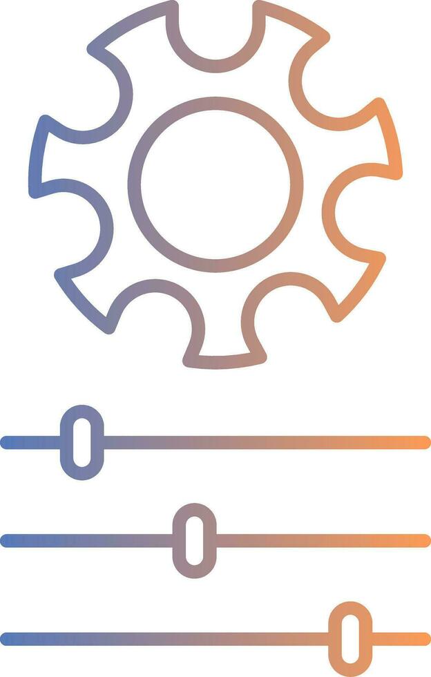 Gear Line Gradient Icon vector