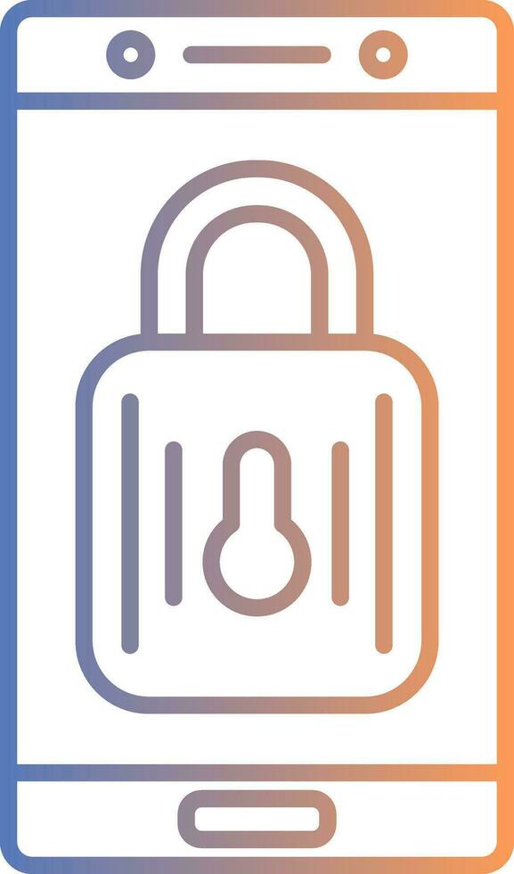 Lock Line Gradient Icon vector