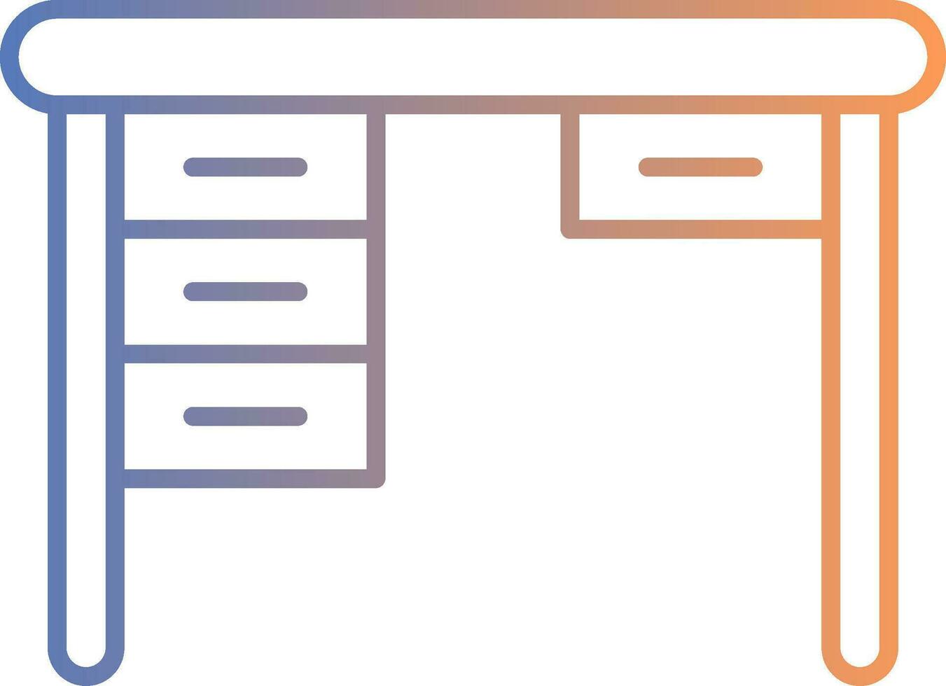 Table Line Gradient Icon vector