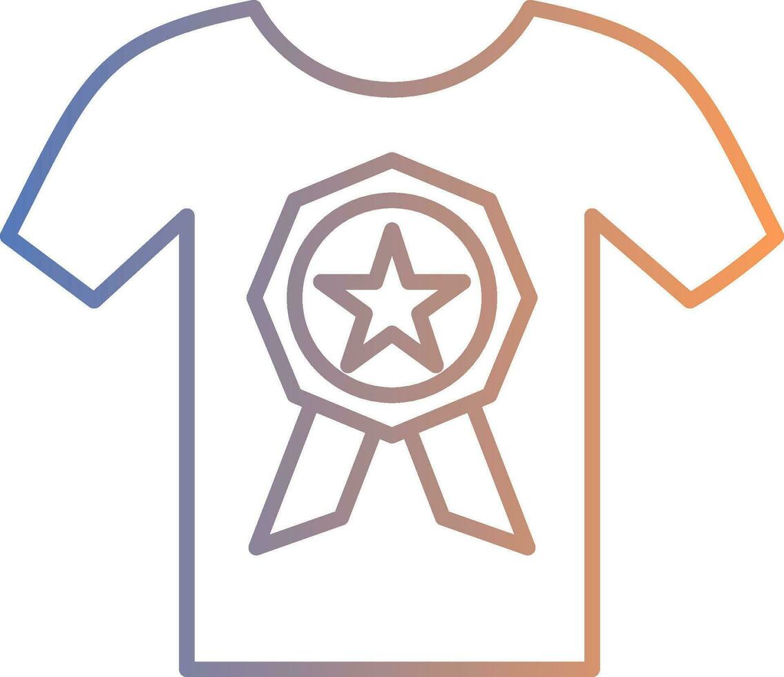 T Shirt Line Gradient Icon vector