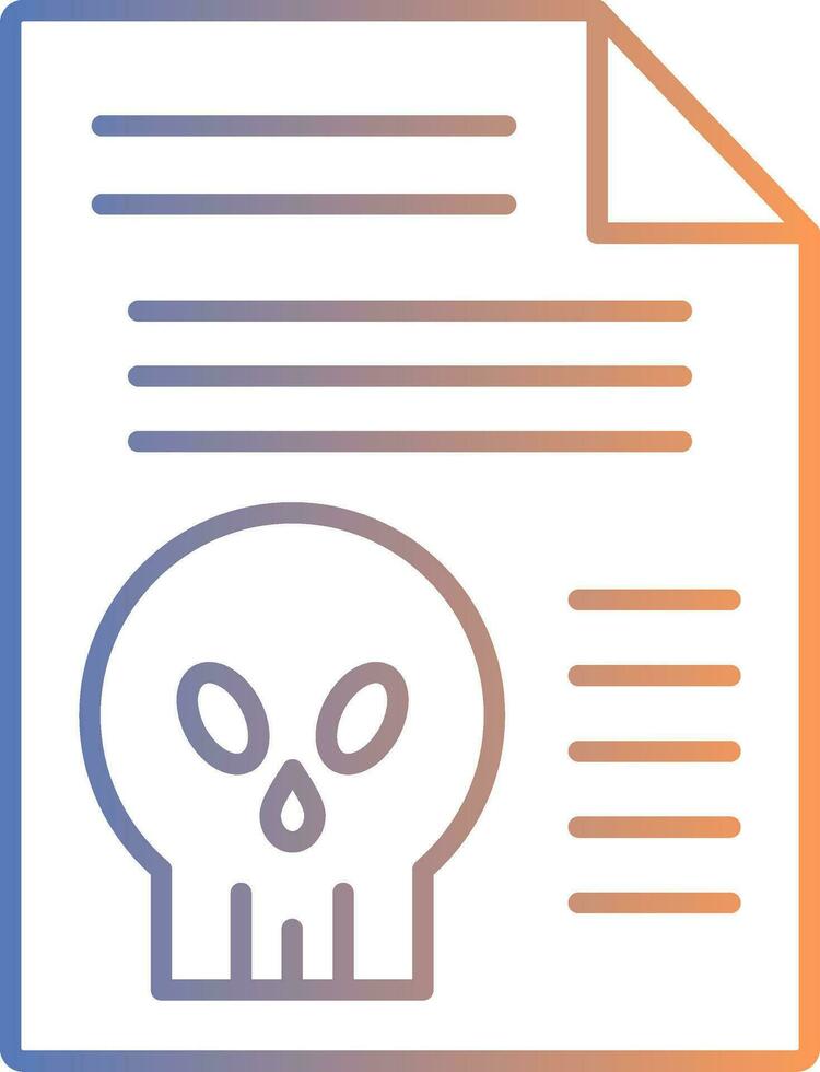 Document Line Gradient Icon vector