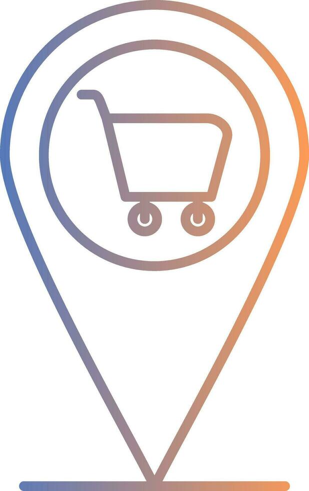 Pin Line Gradient Icon vector