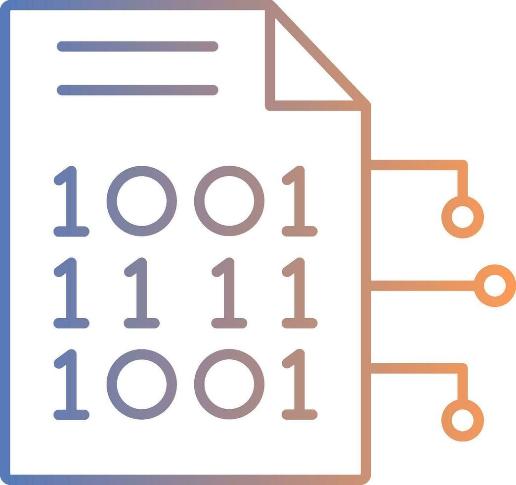 Encryption Data Line Gradient Icon vector