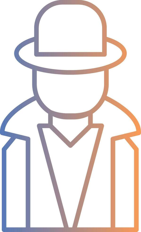 Hacker Line Gradient Icon vector
