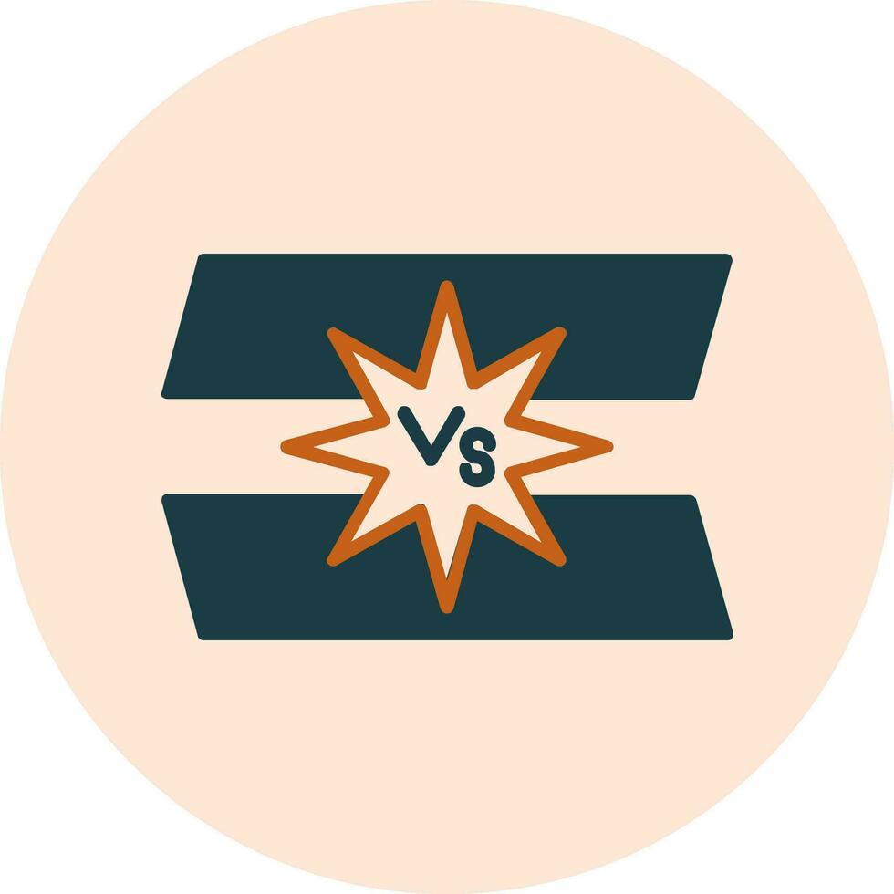 versus icono de vector