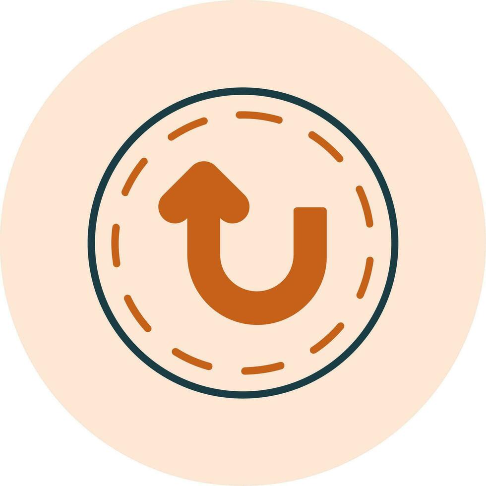 U Turn Vector Icon