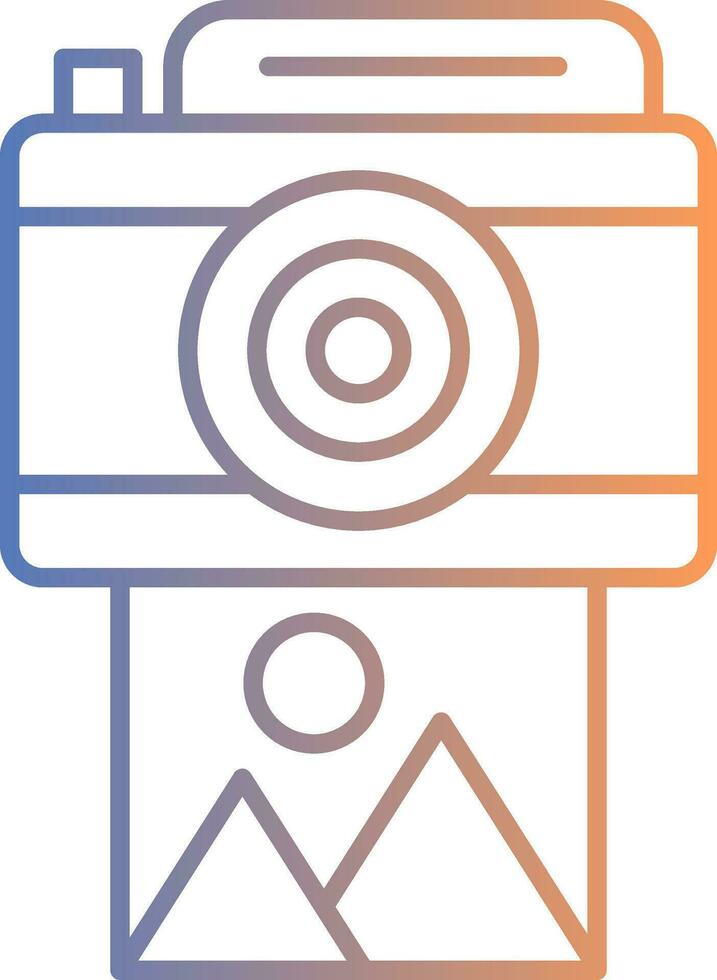 Camera Line Gradient Icon vector