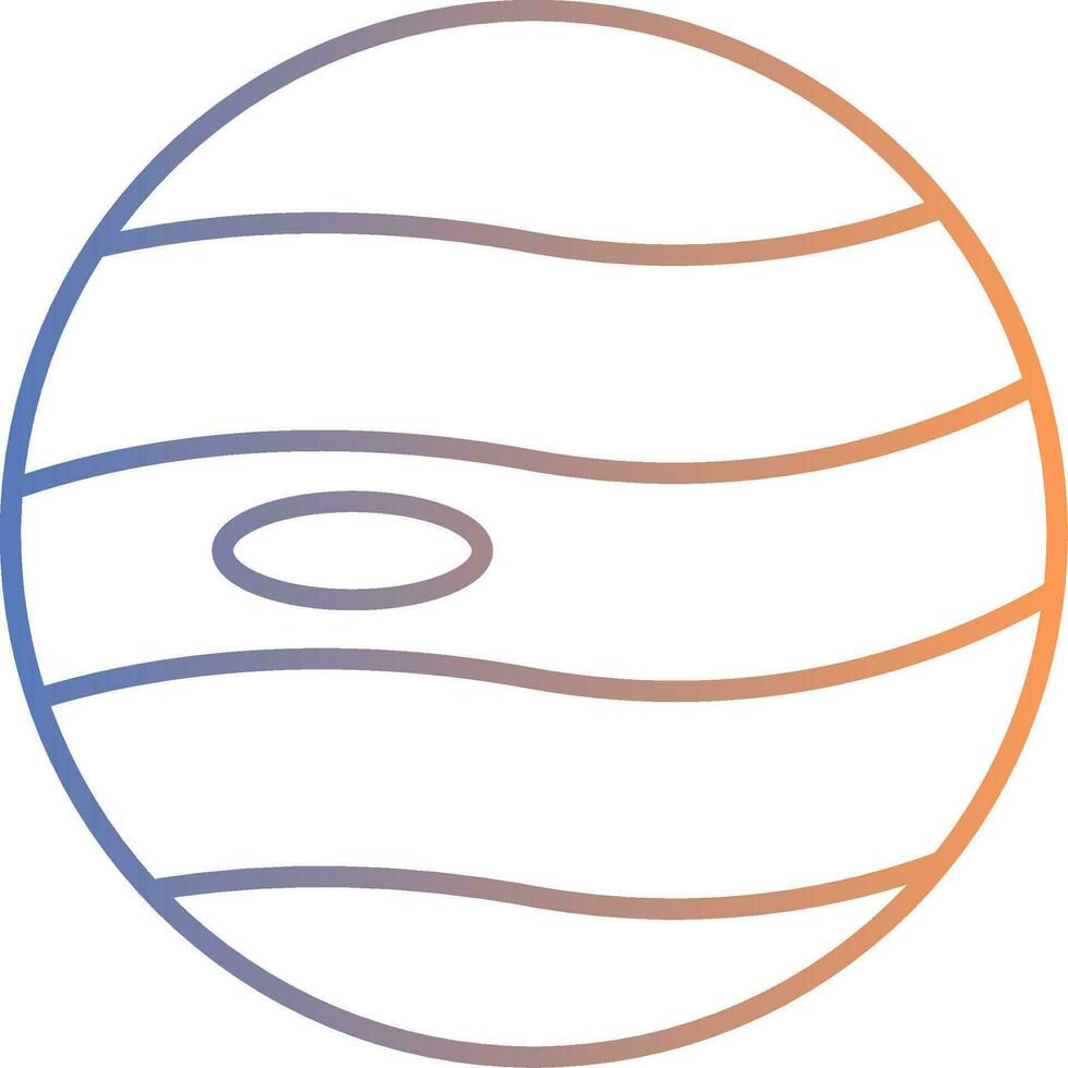 Planet Line Gradient Icon vector