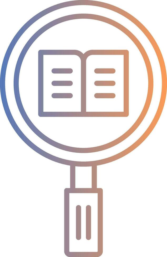 Research Line Gradient Icon vector