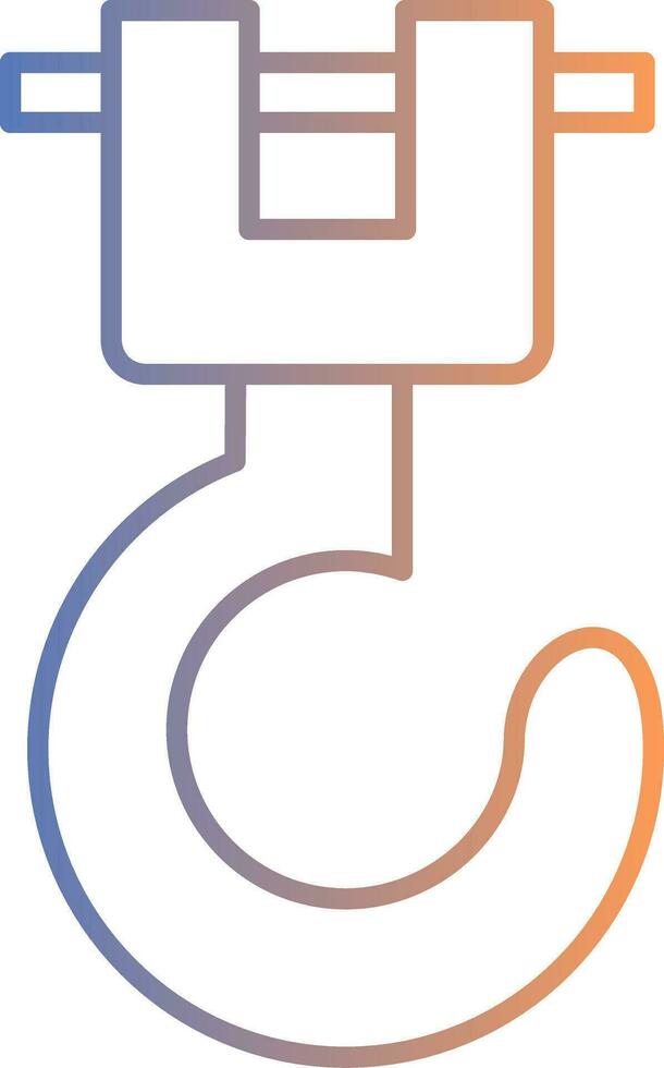 Winch Line Gradient Icon vector