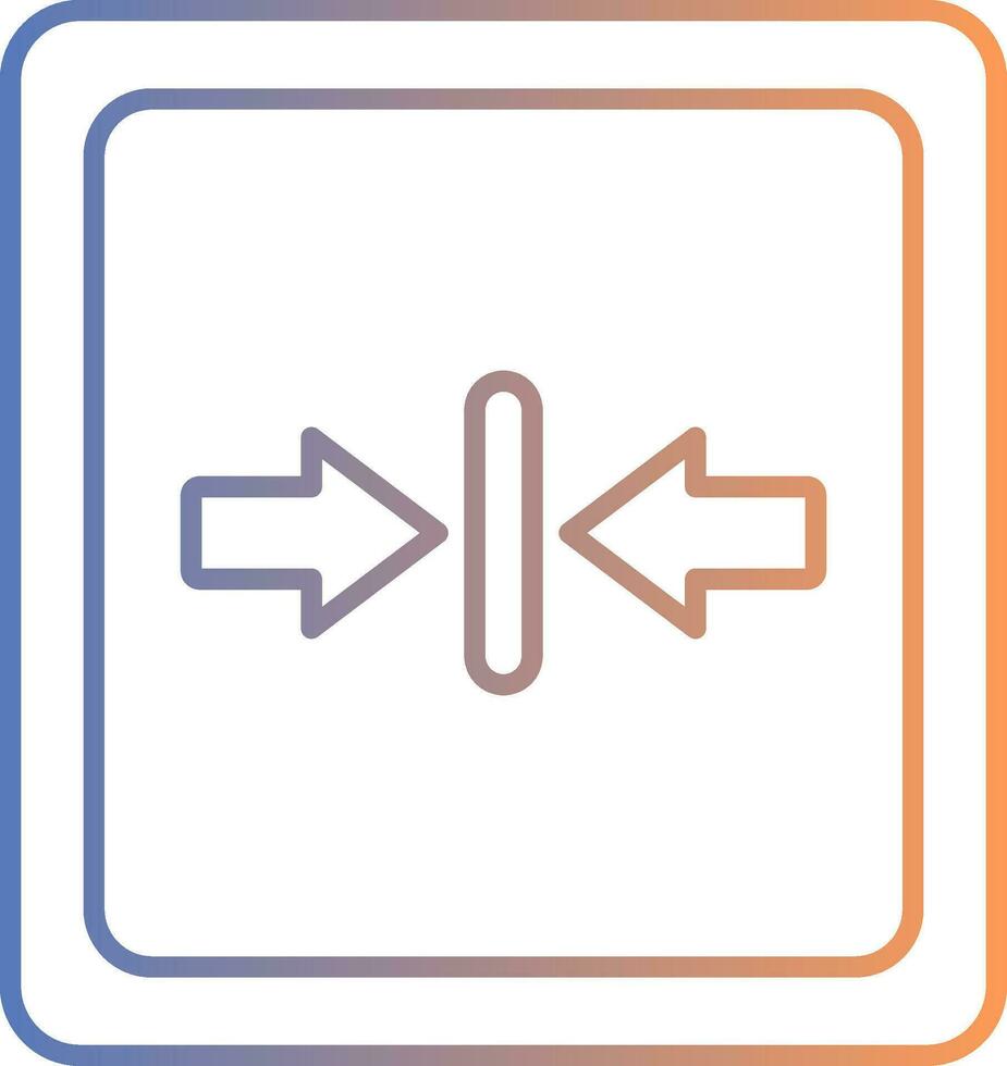 Minimize Line Gradient Icon vector