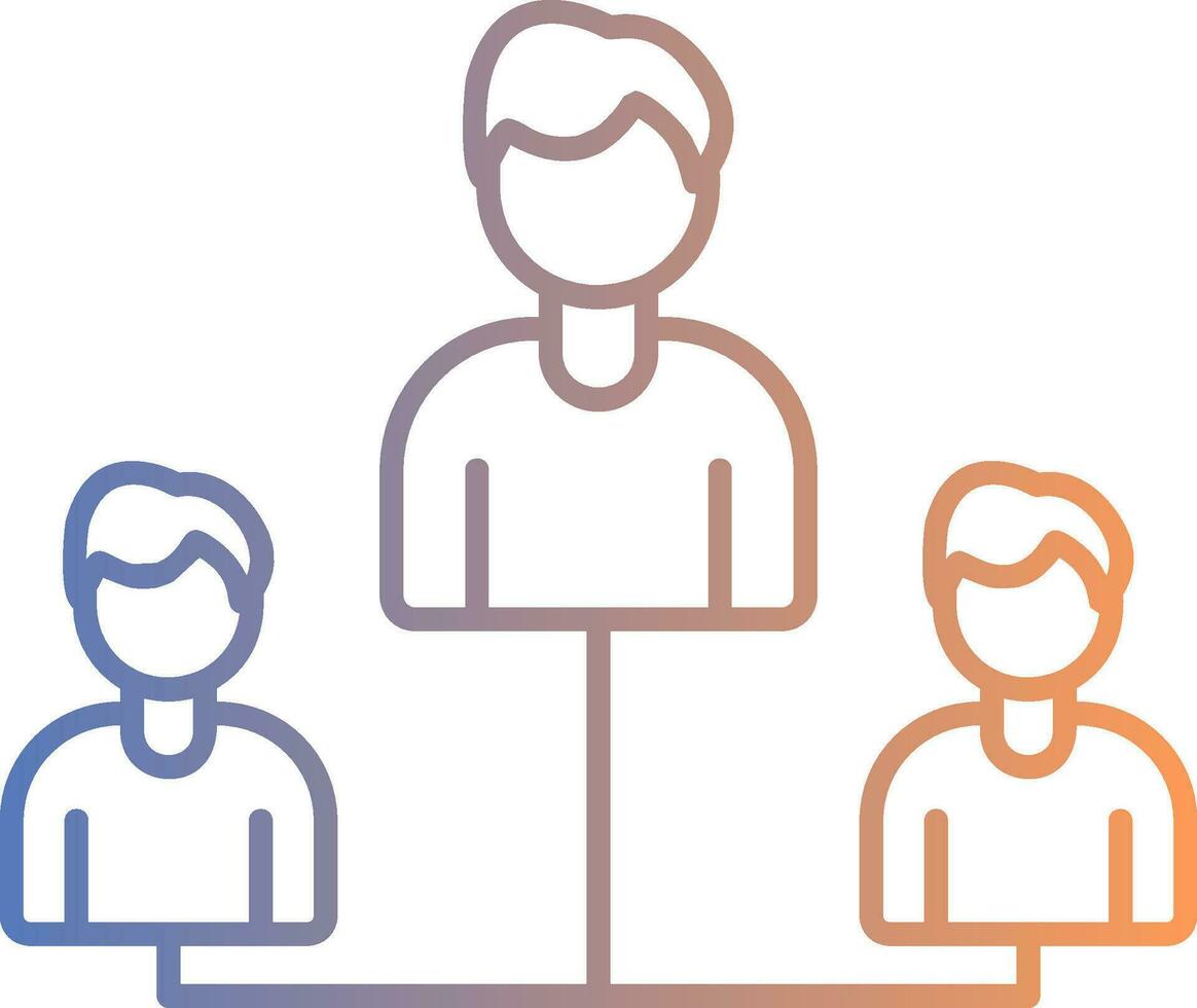 Connection Line Gradient Icon vector