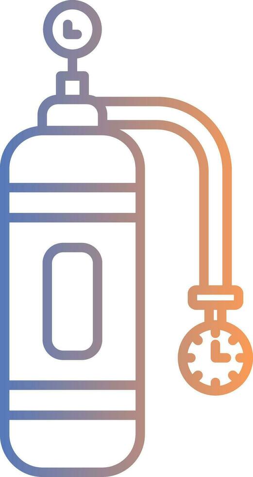 Oxygen Tank Line Gradient Icon vector