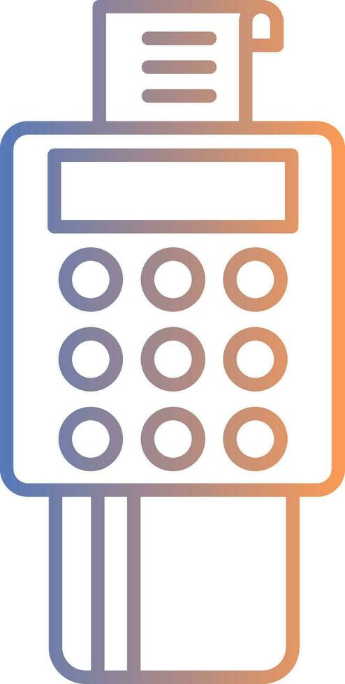 Bank Terminal Line Gradient Icon vector