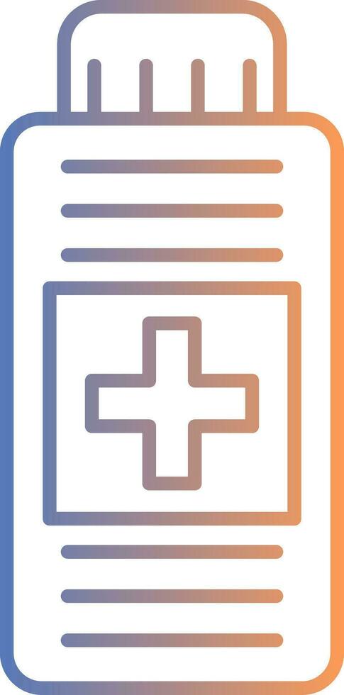 Syrup Line Gradient Icon vector