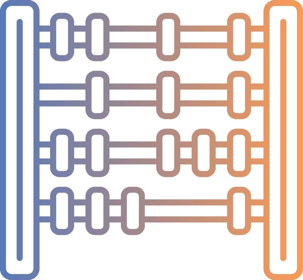 Abacus Line Gradient Icon vector