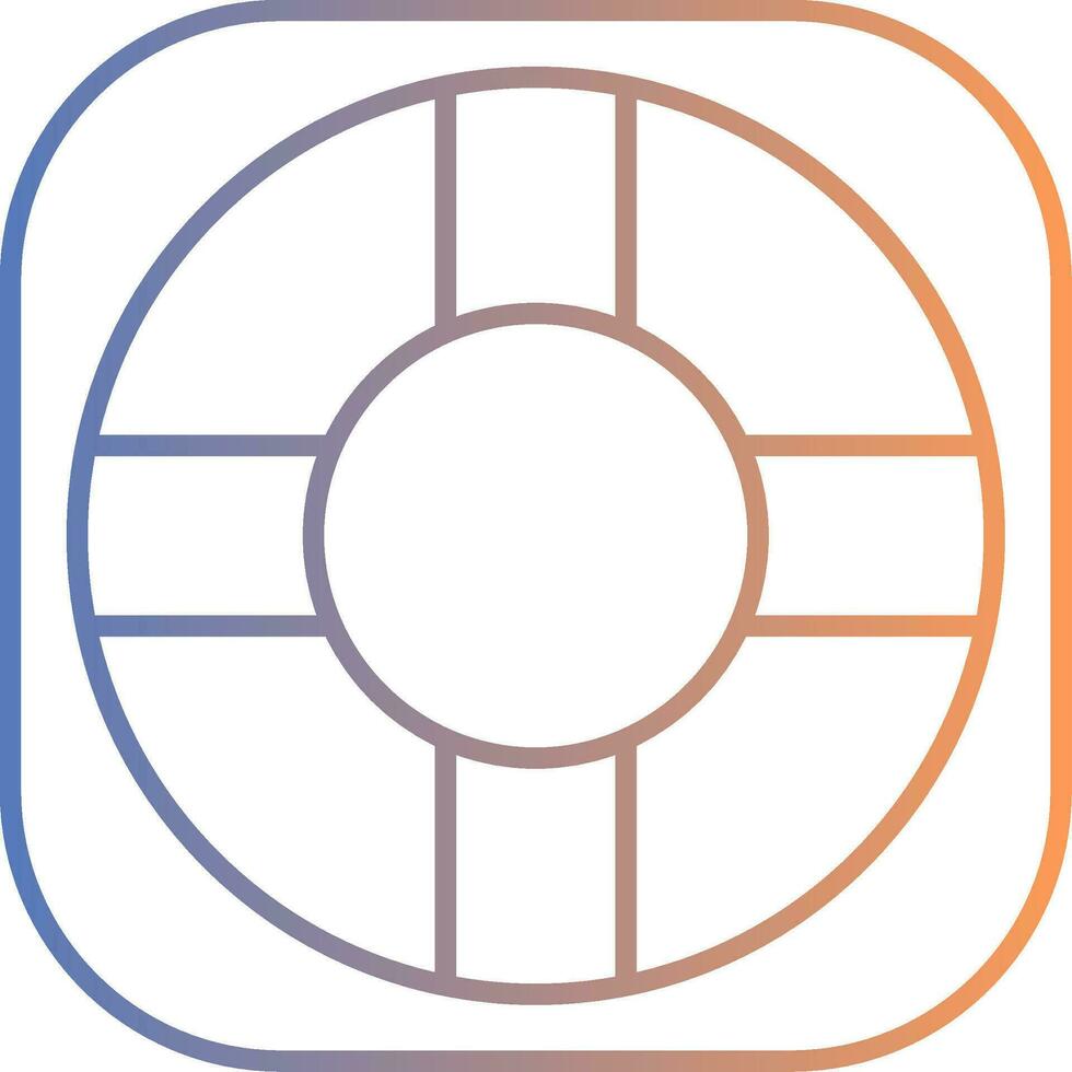 Lifebuoy Line Gradient Icon vector