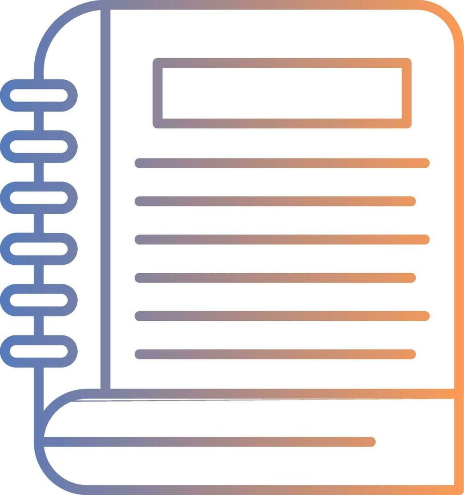 Notebook Line Gradient Icon vector