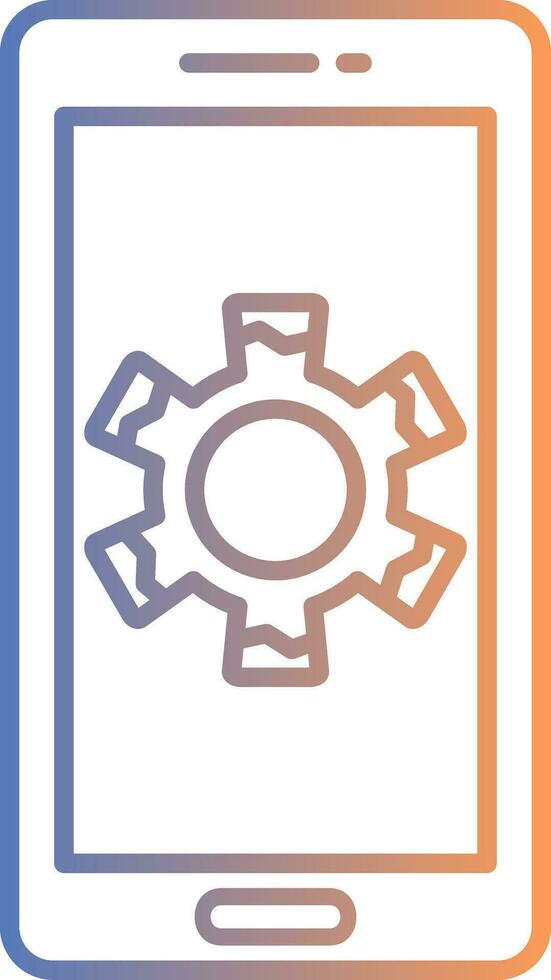 Setting Line Gradient Icon vector