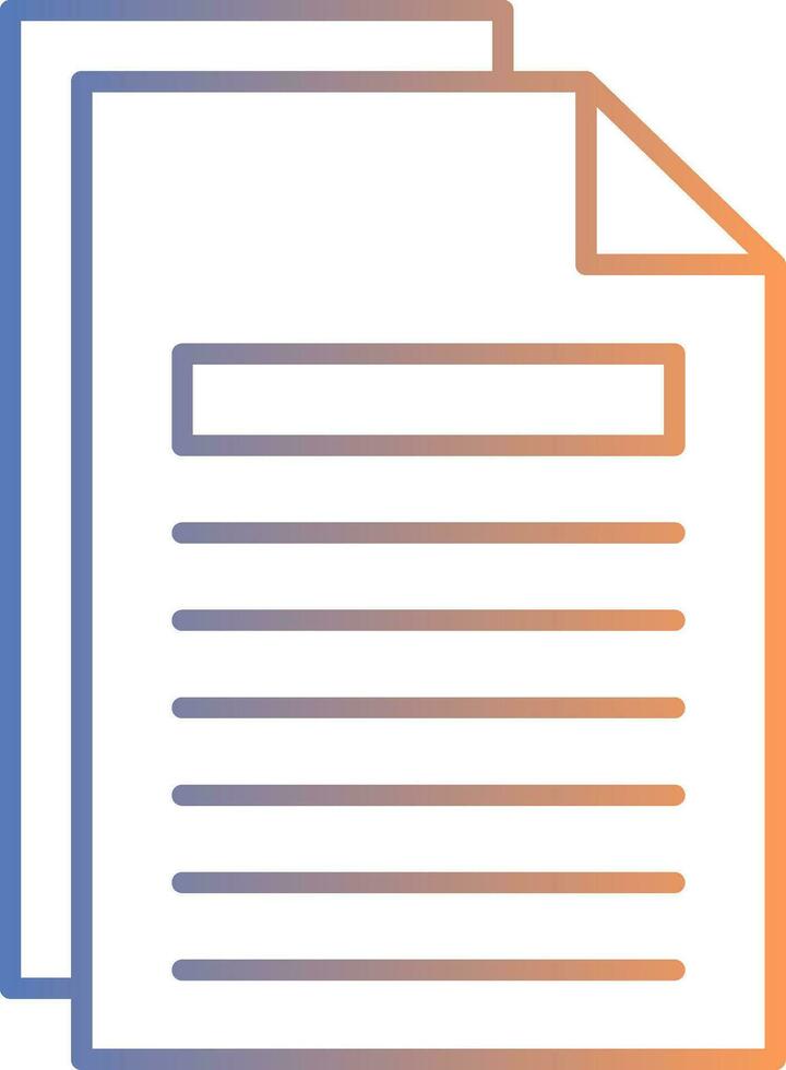 Copy Line Gradient Icon vector