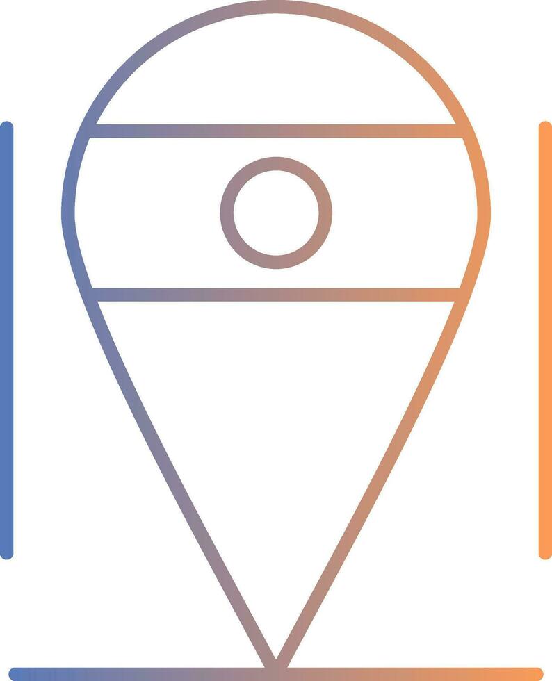 Location Line Gradient Icon vector