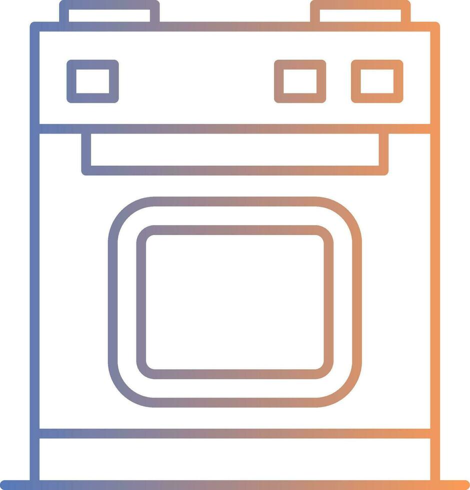 Electric Stove Line Gradient Icon vector