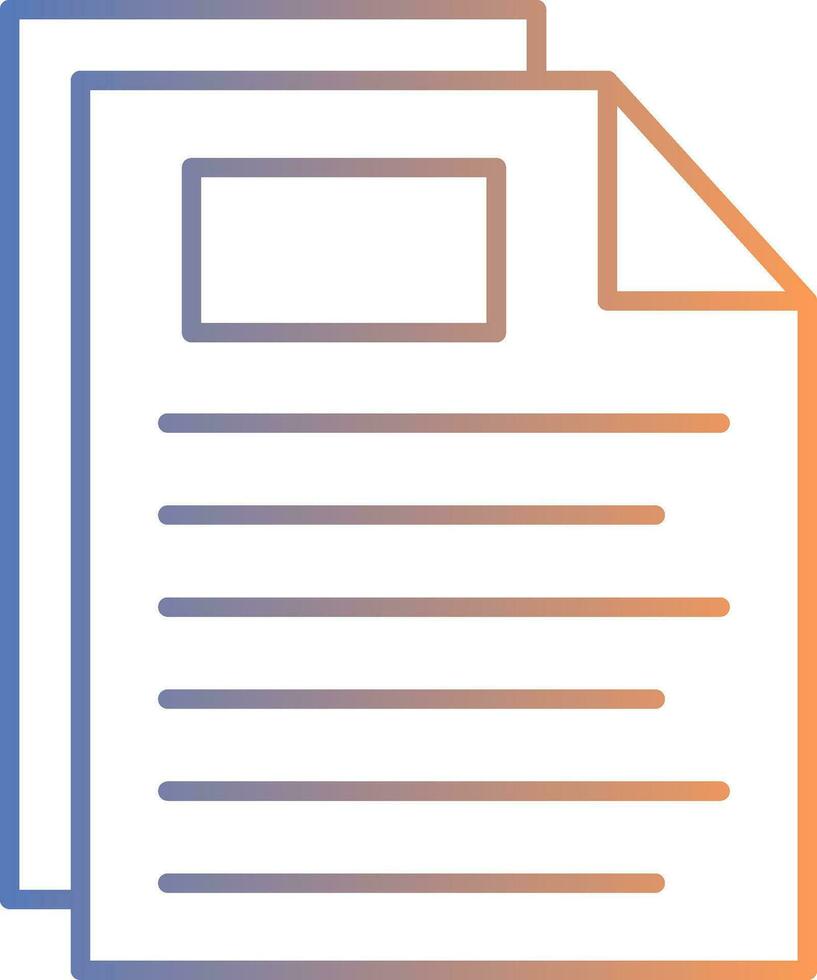 Document Line Gradient Icon vector