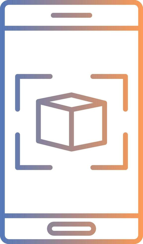 Augmented Reality Line Gradient Icon vector