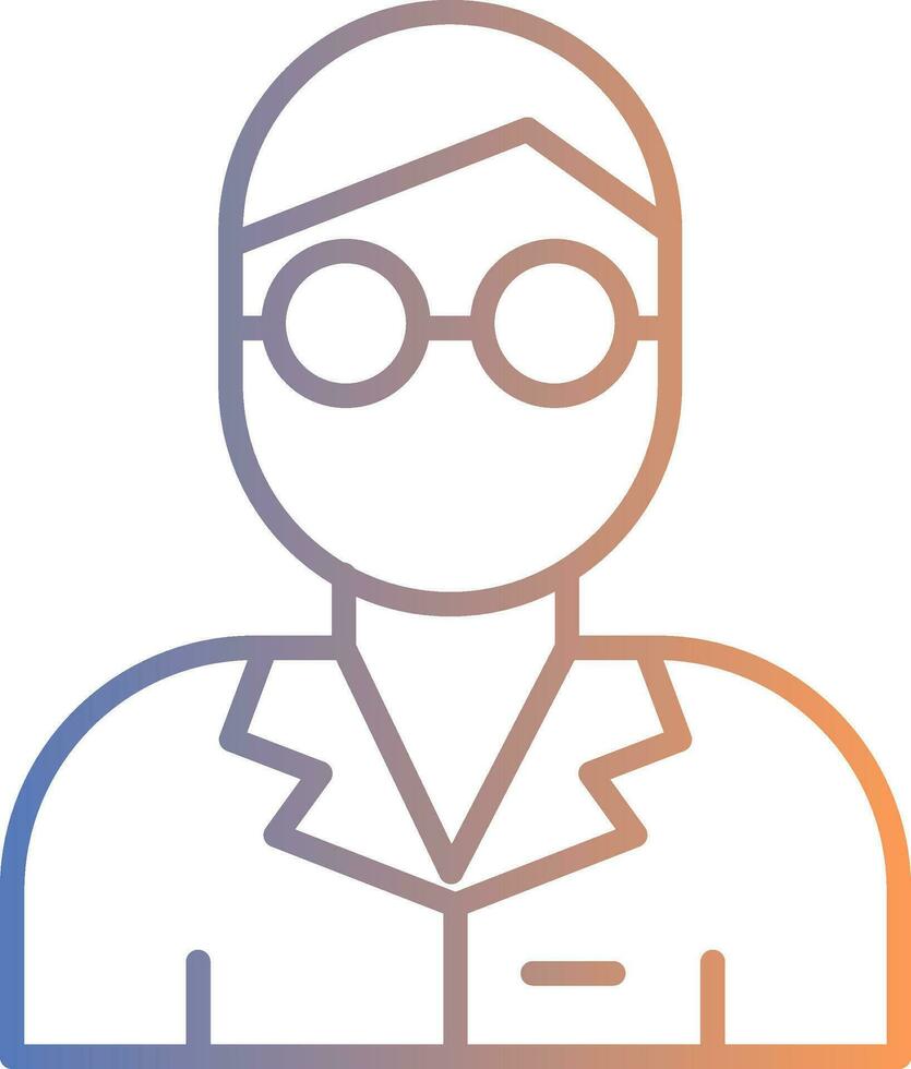 scientist Line Gradient Icon vector