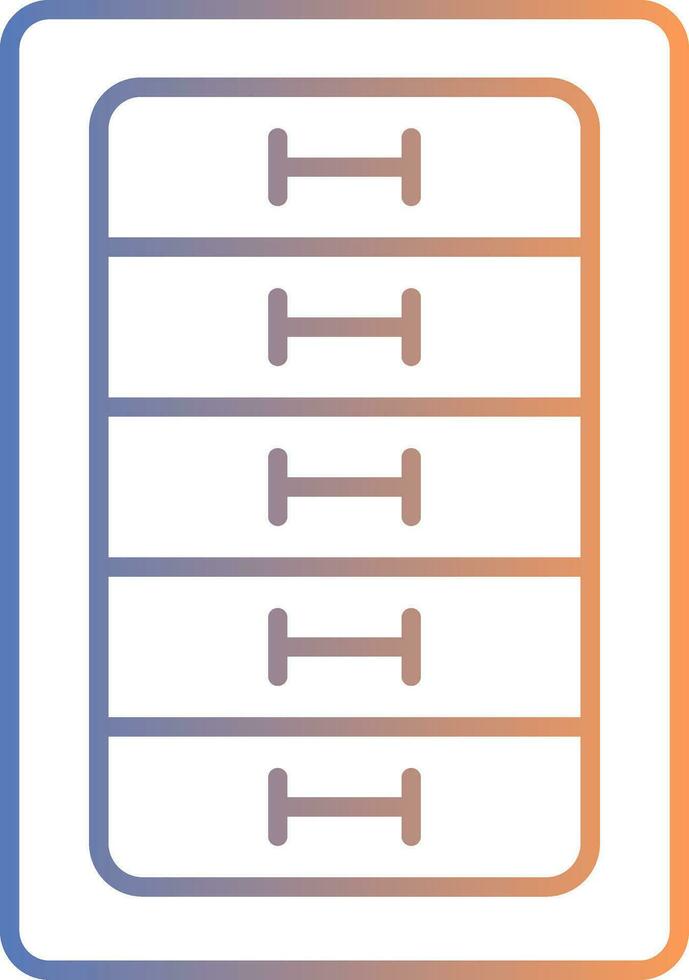 Cabinet Drawer Line Gradient Icon vector