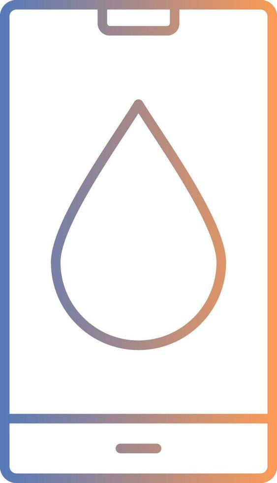 Water Drop Line Gradient Icon vector