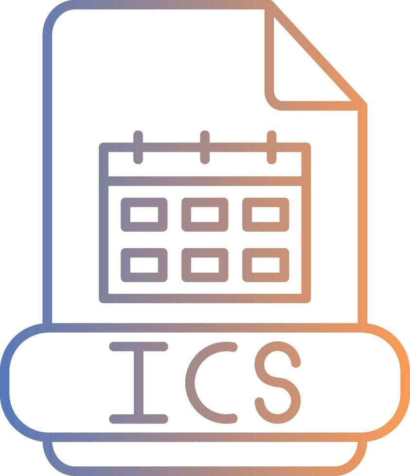 Ics Line Gradient Icon vector