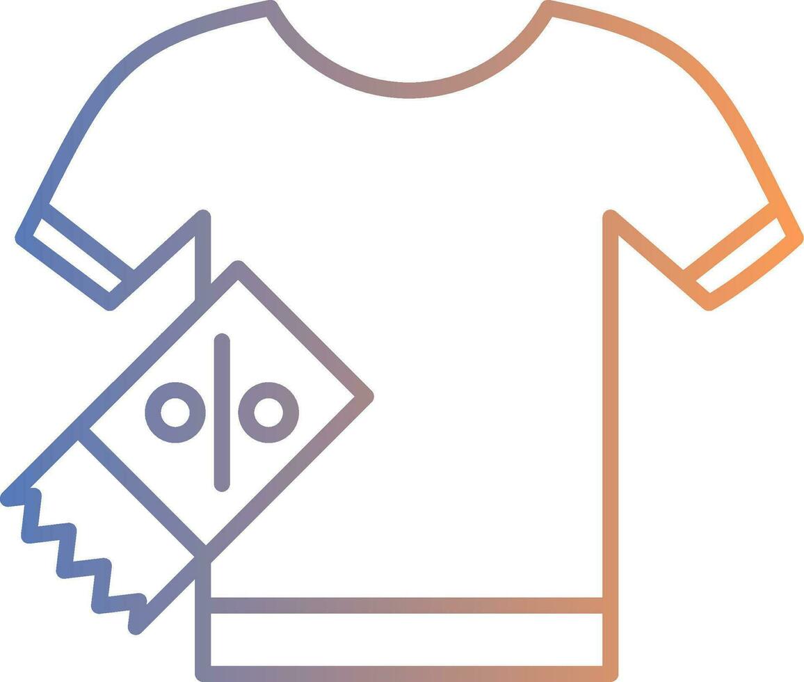 Shirt Line Gradient Icon vector