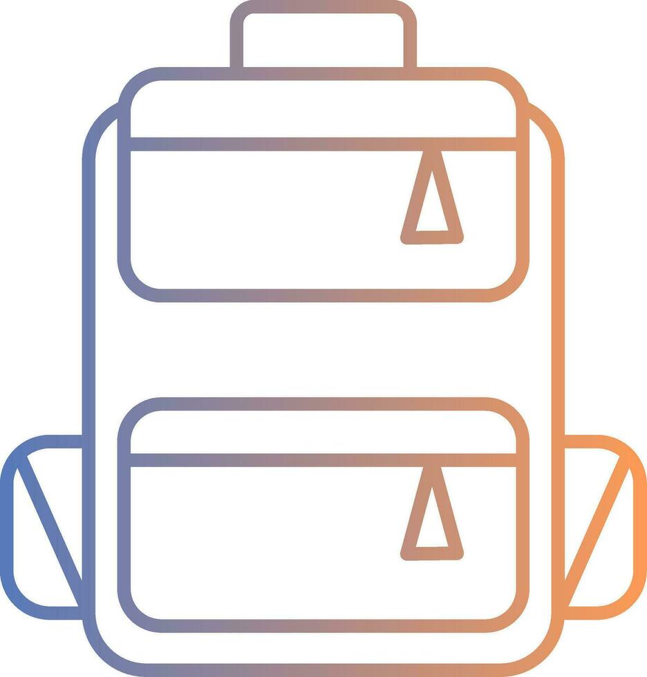 Backpack Line Gradient Icon vector