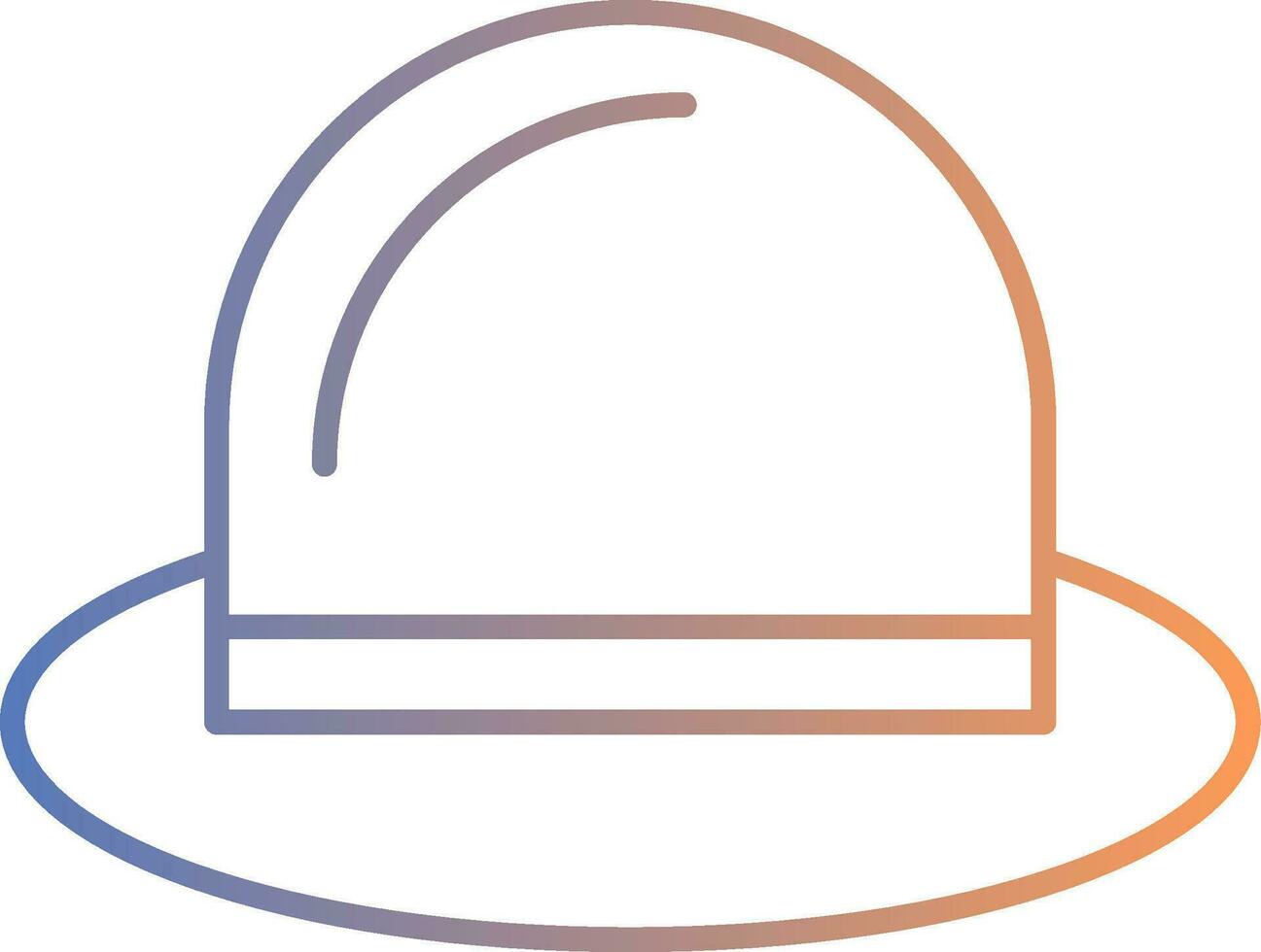 Hat Line Gradient Icon vector