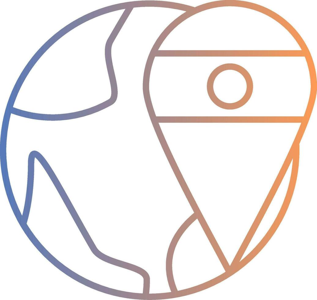 Location Line Gradient Icon vector