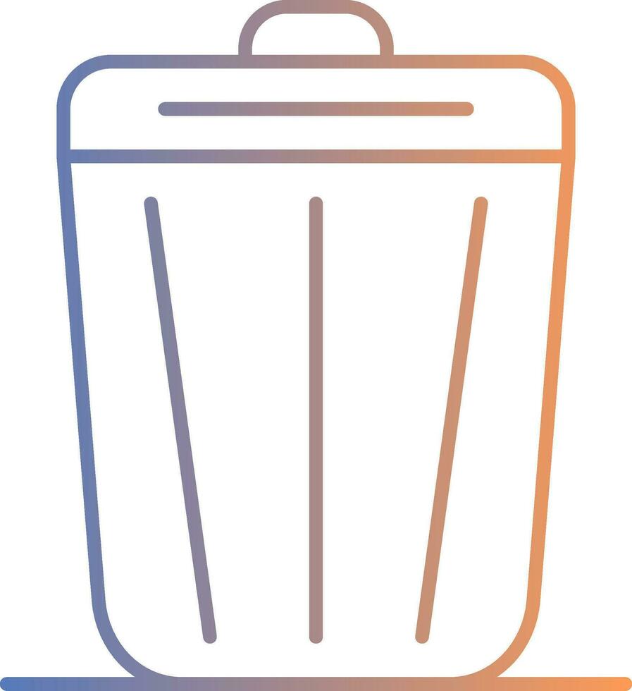 Trash Line Gradient Icon vector