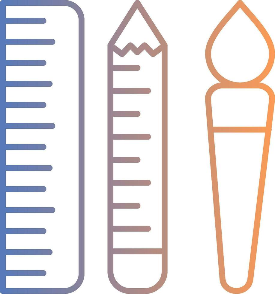 Edit Tools Line Gradient Icon vector