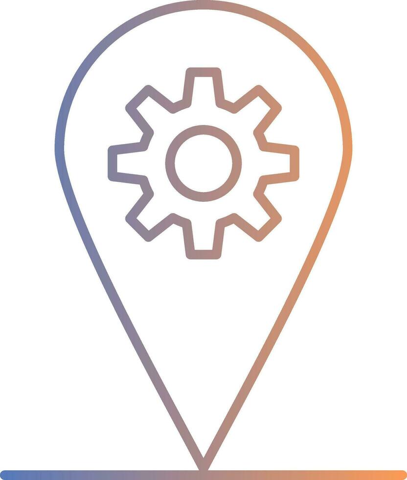 Localization Line Gradient Icon vector