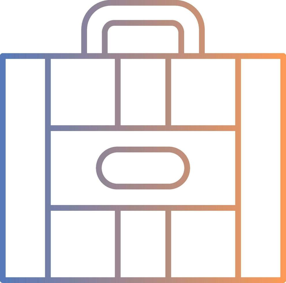 Suitcase Line Gradient Icon vector