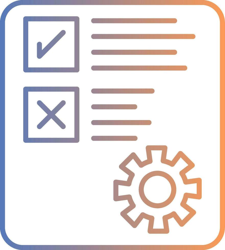 Document Line Gradient Icon vector