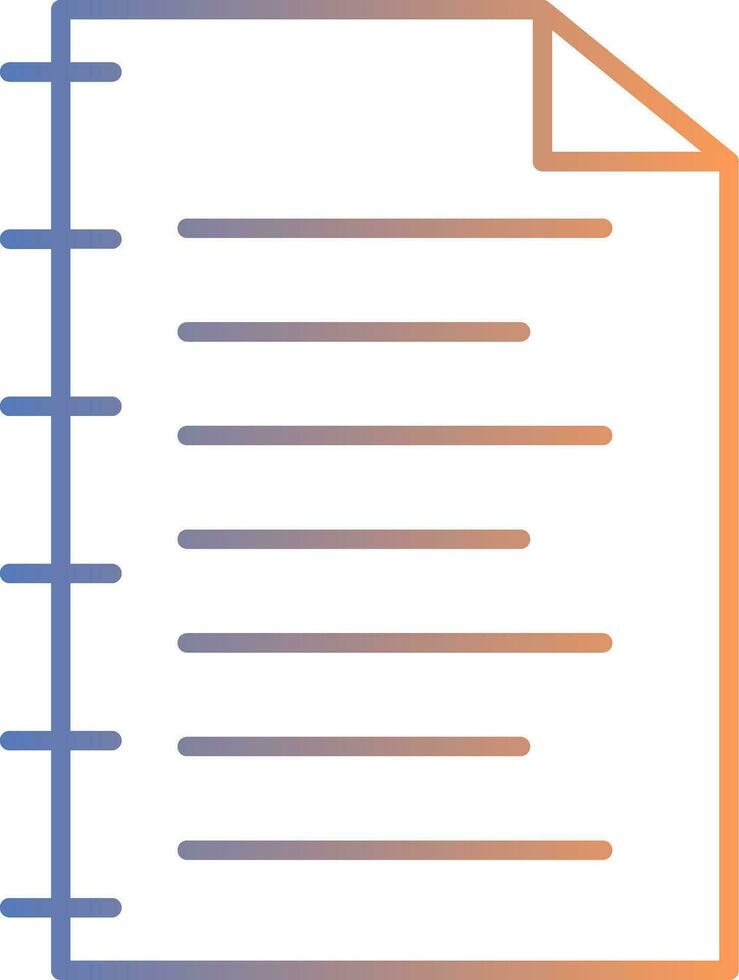 Notebook Line Gradient Icon vector