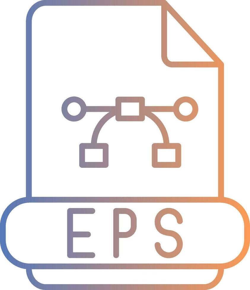 Eps Line Gradient Icon vector