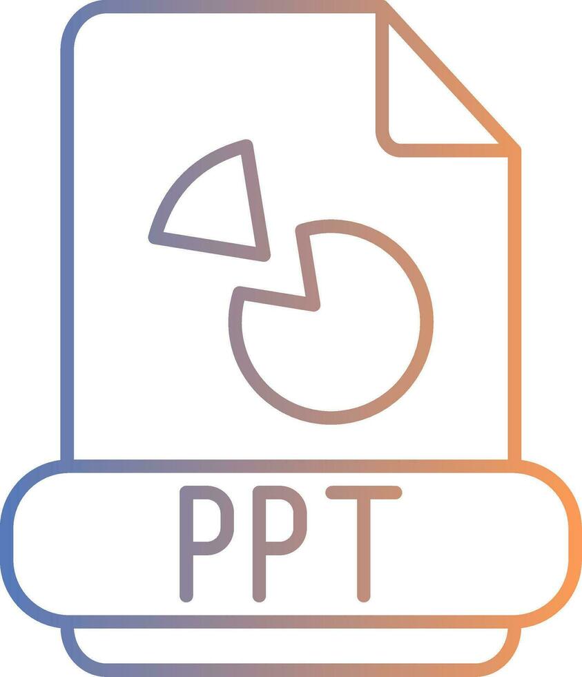 Ppt Line Gradient Icon vector