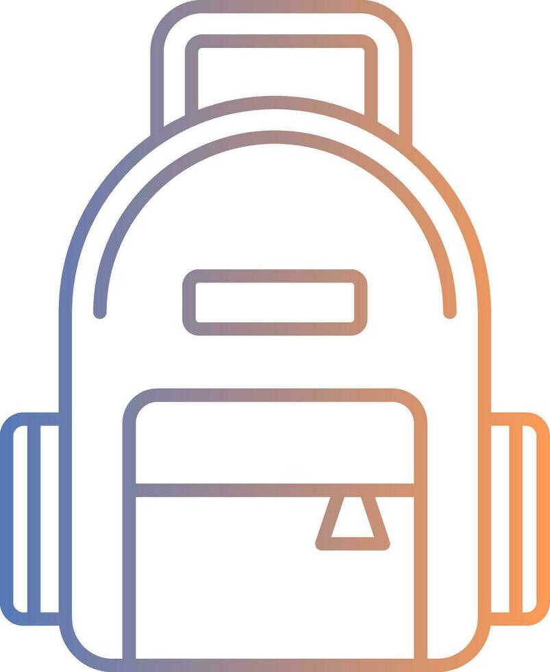 Backpack Line Gradient Icon vector