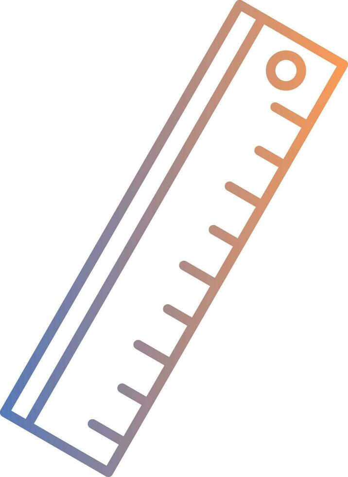 Ruler Line Gradient Icon vector