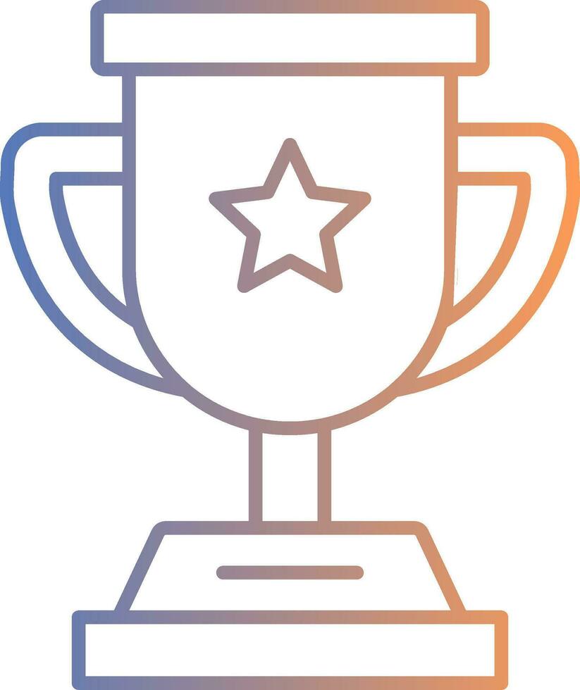 Trophy Line Gradient Icon vector