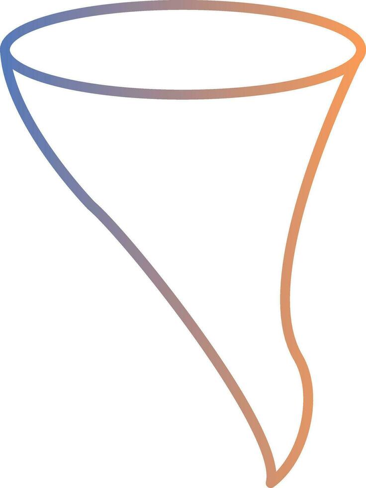 Tornado Line Gradient Icon vector