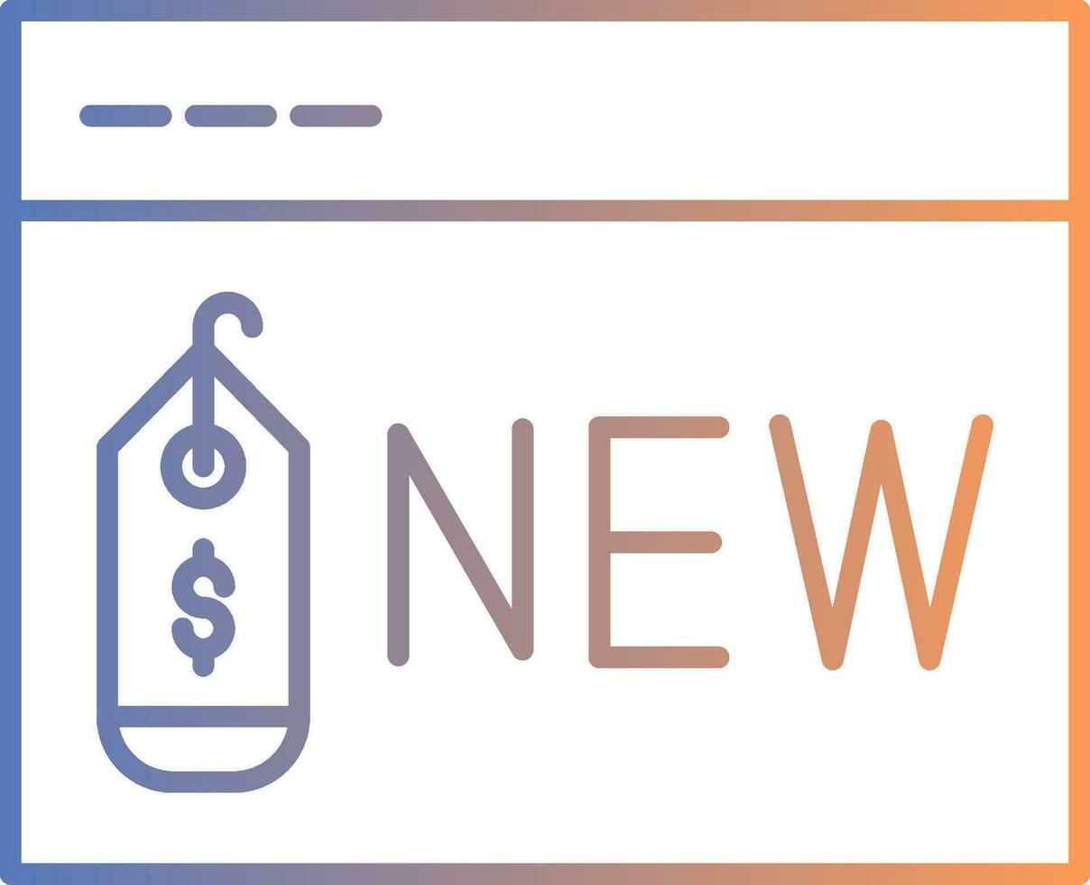 New Item Line Gradient Icon vector