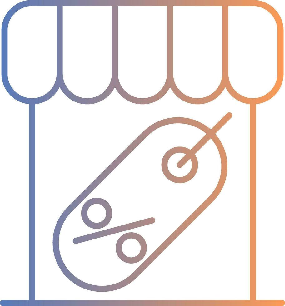 Marketplace Line Gradient Icon vector